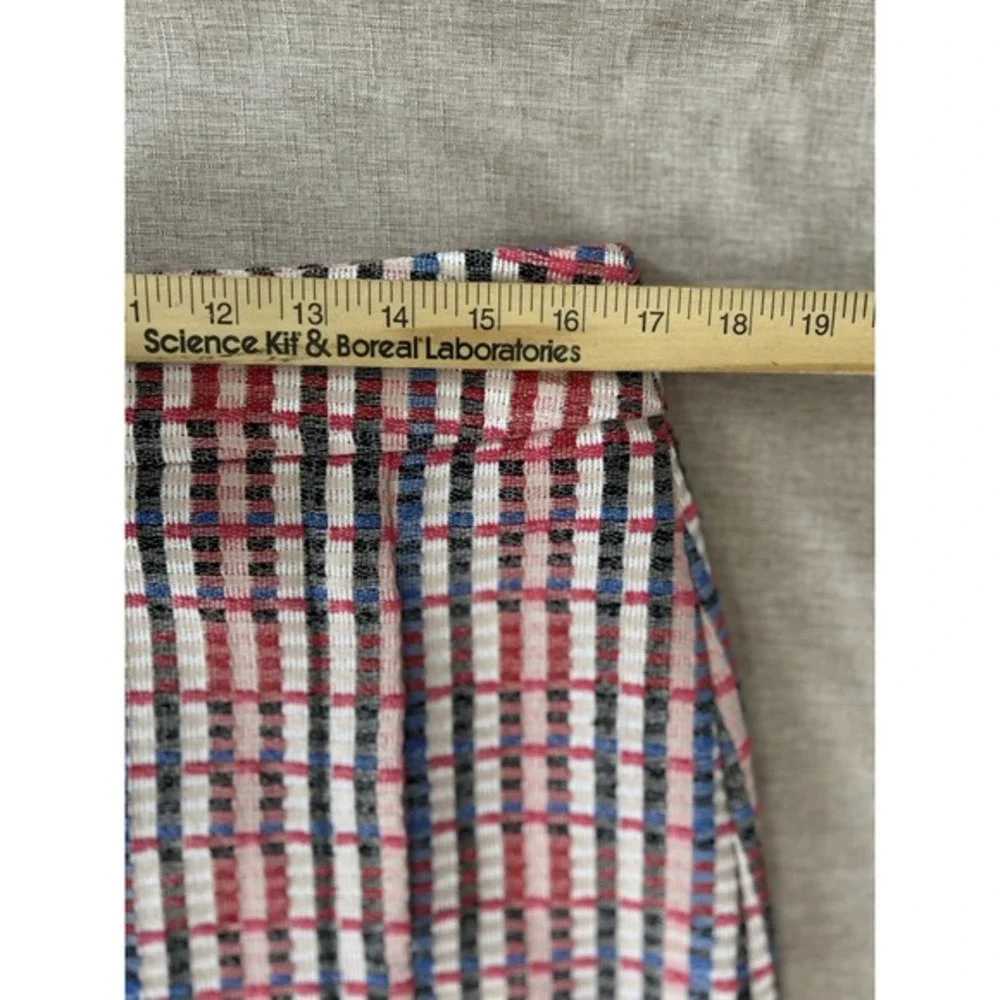 Akris Punto Textured Check Inverted Pleat Mini‎ Skirt Size 10 Academia Career